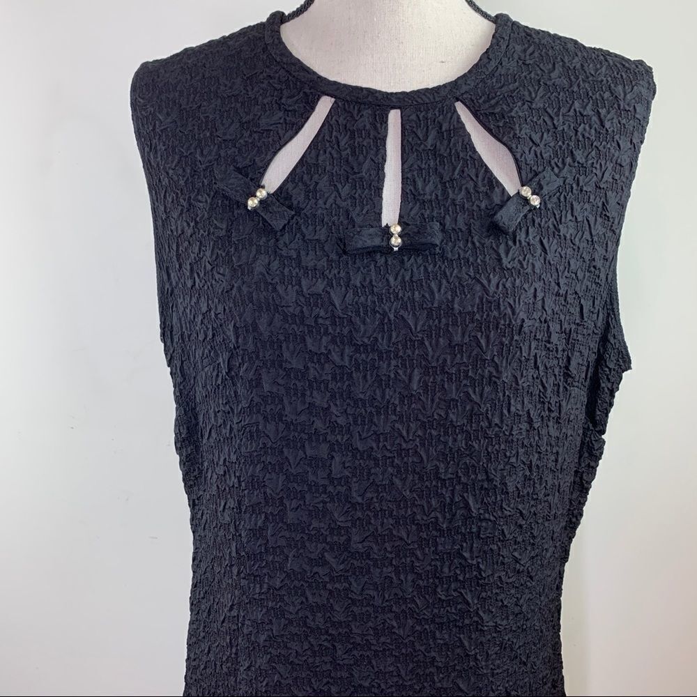 Handmade Vintage Black Cocktail Dress - Picture 2 of 16